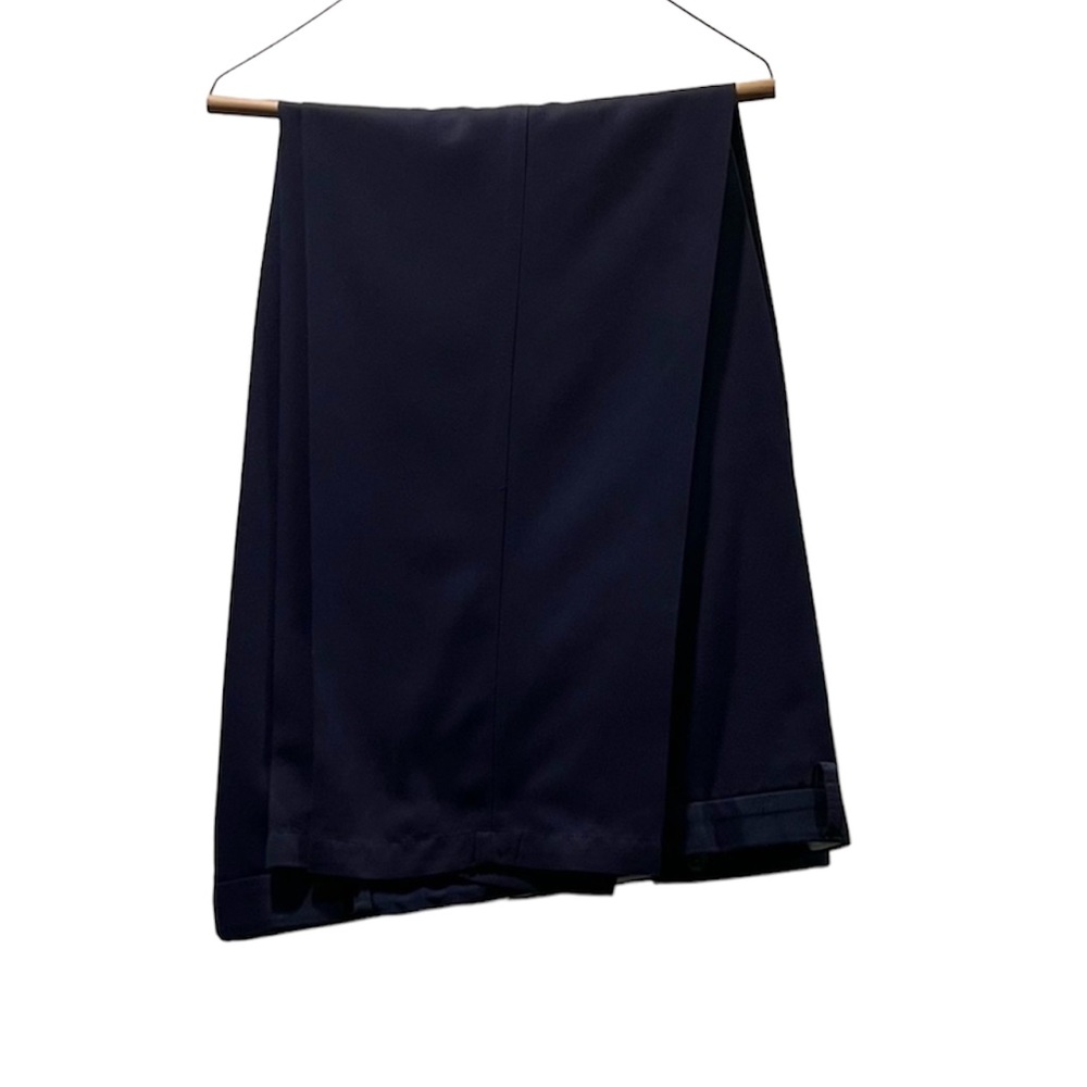 Men’s Navy Flat Front Dress Pant